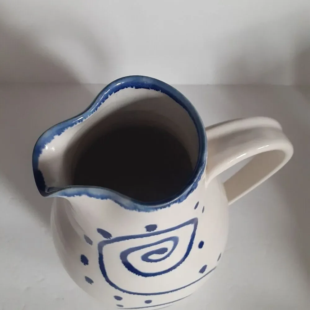 Artist Signed Stoneware Pitcher Decor/Practical